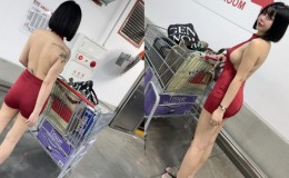 【博狗扑克】台中好市多驚見「半裸短髮正妹」!美背側乳大溢出,轉到正面居然沒穿bra!