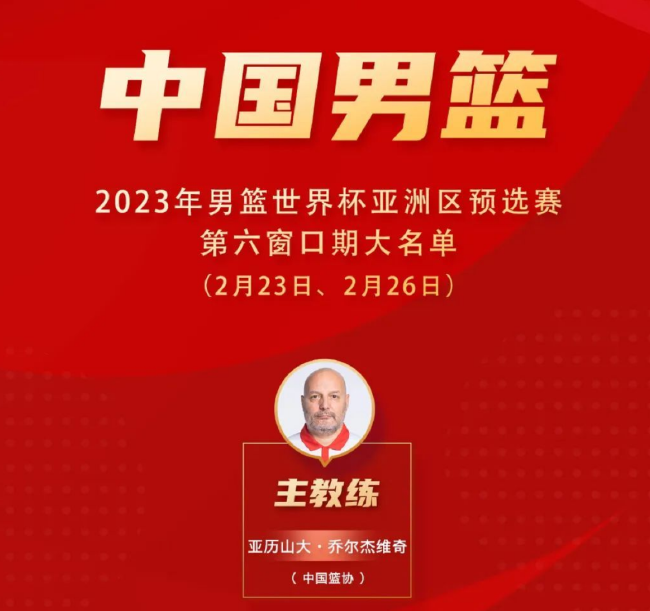 【博狗扑克】中国男篮世预赛16人大名单：周琦郭艾伦领衔