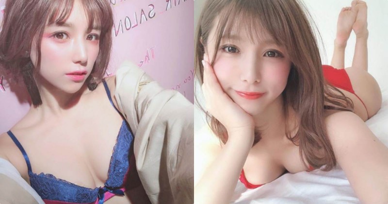【博狗扑克】櫻花妹「夏本あさみ」躺床誘惑，美乳胸型直接被透視！