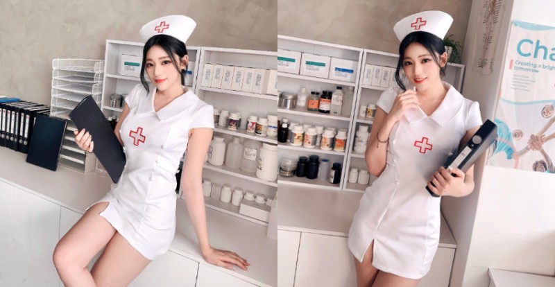【博狗扑克】迷人護理師「謝立琪Kiki」實施私人診療　畫風一變突然掀起裙子