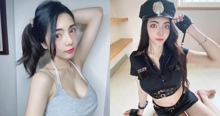 【博狗扑克】白皙正妹「Luna 宜欣」扮女警！網友急自首：我犯罪了快來逮捕我
