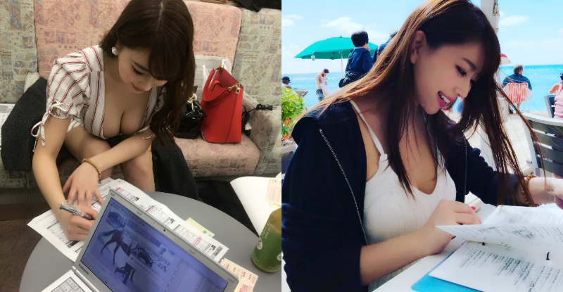 和同事開會無法專心！性感「正妹OL」低胸露深溝　飽滿乳球差點掉出！
