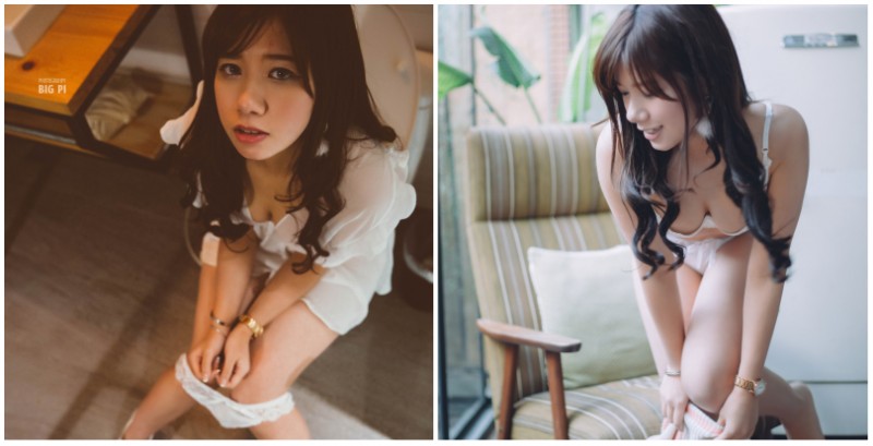 【博狗扑克】你怎麼可以偷看！「甜心女孩」眼神羞澀，那脫一半的胖次挑逗著你每根神經！