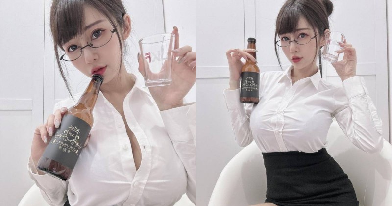 【博狗扑克】「巨乳上班族」下班喝酒放鬆！安希貼身OL裝「爆乳細腰」好犯規！