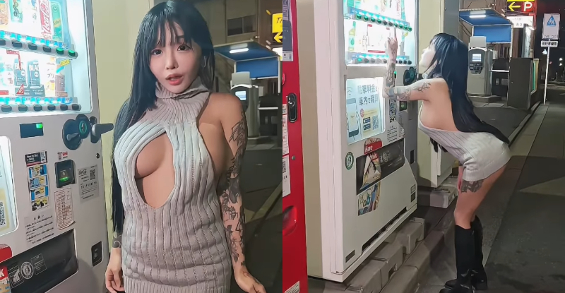 【博狗扑克】投幣飲料機好閃!巨乳正妹「櫻花」S曲線炸裂,「ㄉㄨㄞ彈猛奶」跳過來! 【博狗扑克】投幣飲料機好閃!巨乳正妹「櫻花」S曲線炸裂,「ㄉㄨㄞ彈猛奶」跳過來!