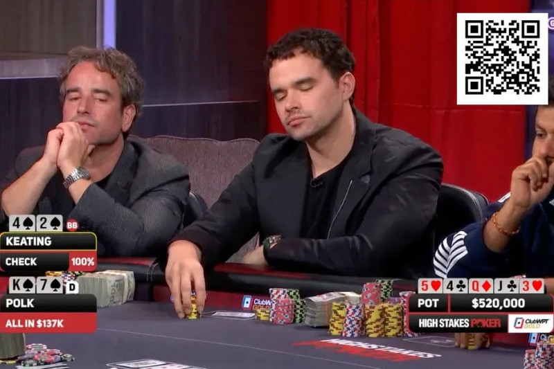 【EV扑克】用4-high跟注全下，用AA推入1287个BB——Alan Keating是天才还是疯子？