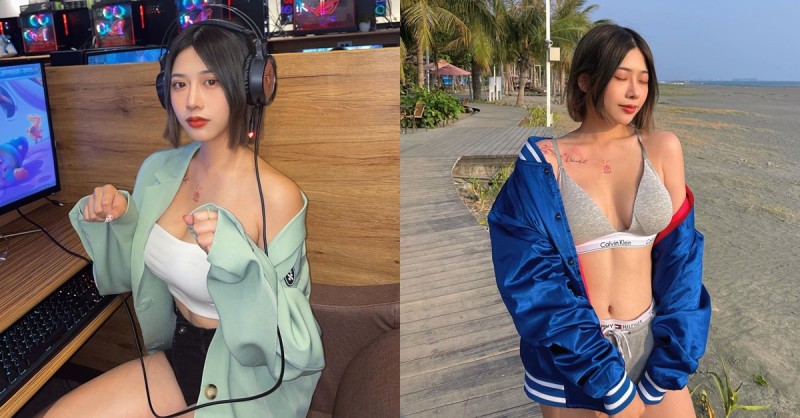 【博狗扑克】中路單挑！網咖出沒短髮女大生「Helen」，火辣平口裝波濤洶湧！