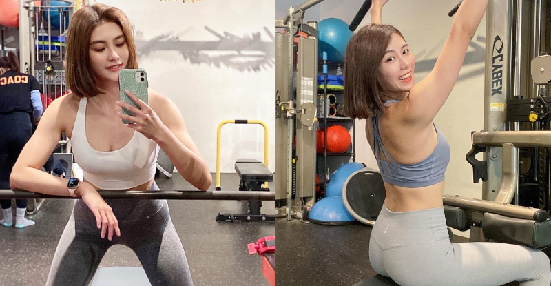 【博狗扑克】外表可愛、身材兇猛！「短髮健身妹」邊炸背肌邊甜笑，火辣曲線網粉狂讚