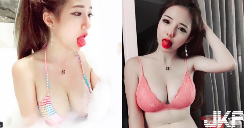 【博狗扑克】壞掉了！「白皙大奶妹」小舌好厲害，PO照大膽邀請網友：「下次一起吃吃」!