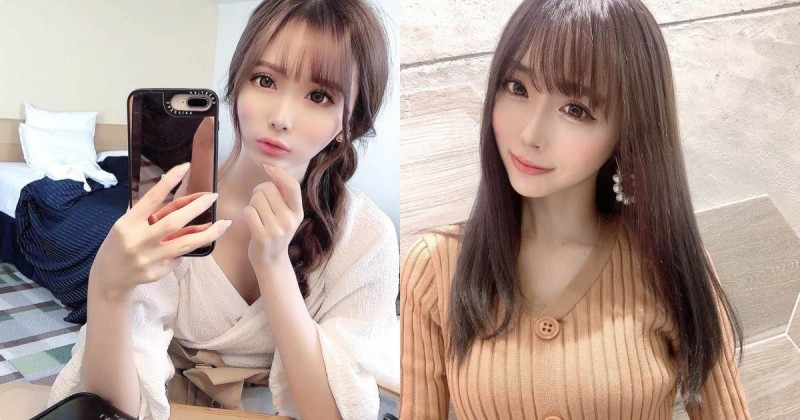 【博狗扑克】日韓混血妹「自拍時微露酥胸」，嫵媚電眼瞬間把你迷倒！