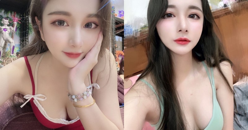 【博狗扑克】大眼正妹「米亞」車頭燈太豐滿，胸前白嫩曲線「視角好誘惑」！