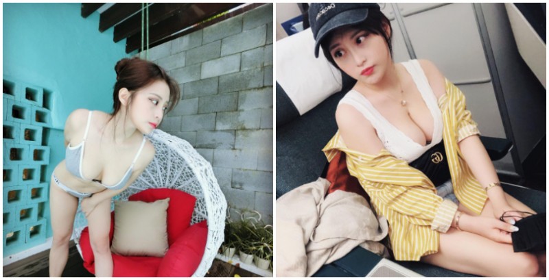 【博狗扑克】再低一點點！「爆乳正妹」一彎腰奶奶就快掉出來，飽滿天然巨乳讓人目不轉睛！