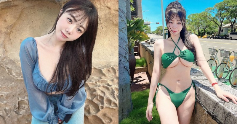 【博狗扑克】誇張辣！小隻馬正妹「米米」爆乳比基尼出沒！超狂設計露出「人字奶弧度」！