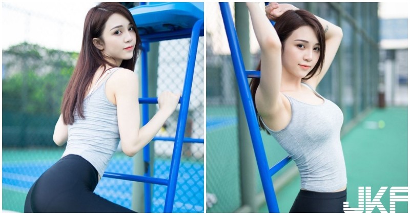 【博狗扑克】正妹打網球姿勢太犯規了！纖腰一彎「動作超引遐想」！