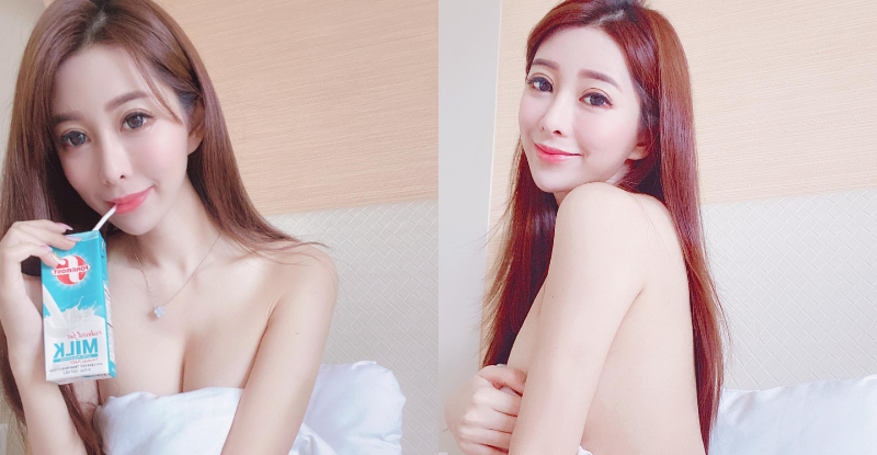【博狗扑克】昨晚裸睡？「甜心DJ Ivy」慵懶起床畫面讓人想撲倒　喝奶補奶準備開戰