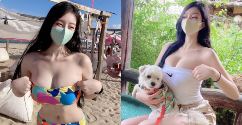 【博狗扑克】抱歉奶太大！「巨乳妹子」衣服總是往下掉　平口真的撐不住！