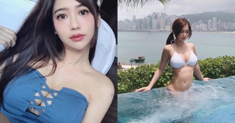 【博狗扑克】看起來有夠軟！巨乳宅妹「楊吉兒」泳池泡水奶香四溢，軟綿綿像兩團棉花糖！