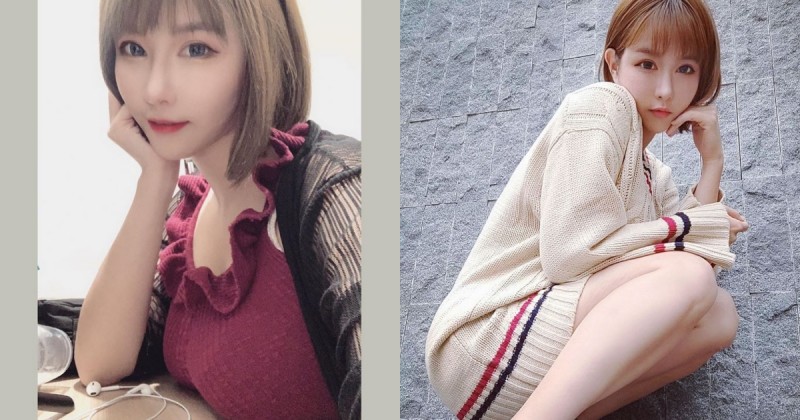 【博狗扑克】桌子借放！短髮女神「希維亞」34F份量過重hold不住，都快比臉還大了！