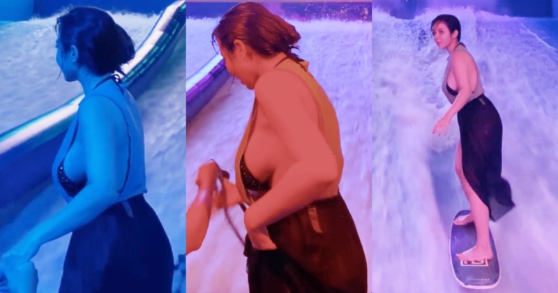 【博狗扑克】木瓜姊姊「陳香菱」挑戰室內衝浪!「側乳弧度」太兇猛,好怕被浪衝到掉出來! 【博狗扑克】木瓜姊姊「陳香菱」挑戰室內衝浪!「側乳弧度」太兇猛,好怕被浪衝到掉出來!