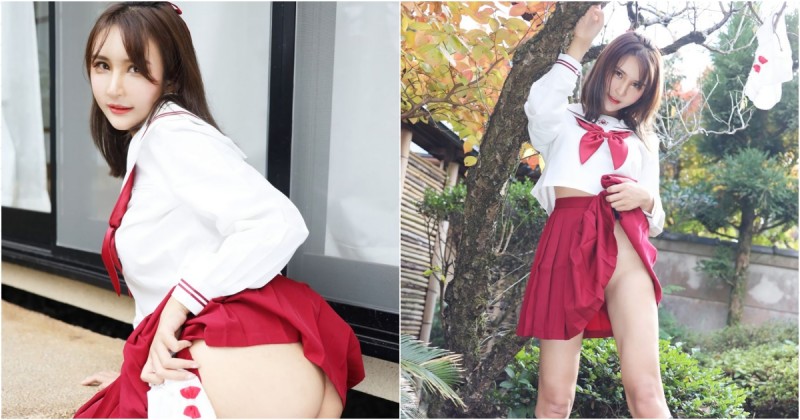 【博狗扑克】高中妹子有暴露癖！下課不回家到處掀裙子，還把小褲褲掛在樹上啦！