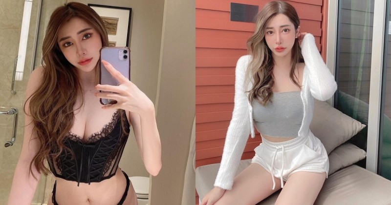 【博狗扑克】房地產專業的「性感辣妹」Nini妮妮！蕾絲馬甲秀「爆乳蠻腰」，苗條曲線好誘惑！