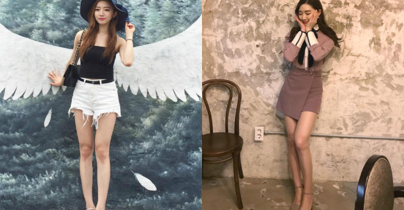 【博狗扑克】正妹上衣擠壓「可愛圓乳」形狀明顯，激短褲大秀「嫩白長腿」，畫面不科學呀！