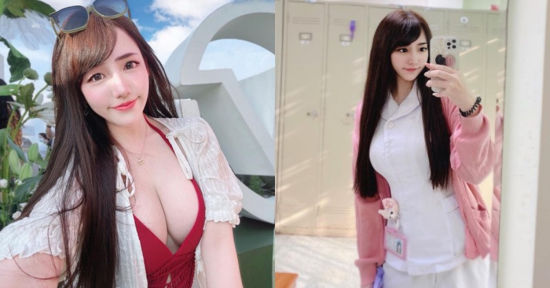 【博狗扑克】「甜美護理師」天使臉蛋魔鬼身材！制服下反差兇猛，「豐滿美乳」讓人打針都不痛了
