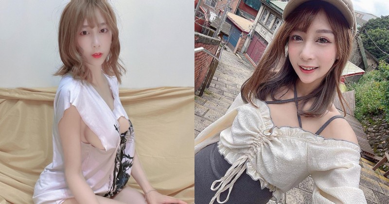 【博狗扑克】台版橋本奈奈未！正妹「羋夢」側露飽滿美乳，挖空設計有夠誘人！