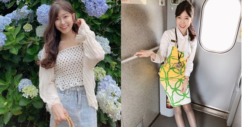 【博狗扑克】好甜！賞繡球花遇見「隱乳高鐵正妹員工」，超正顏值讓大家都想衝去搭車！