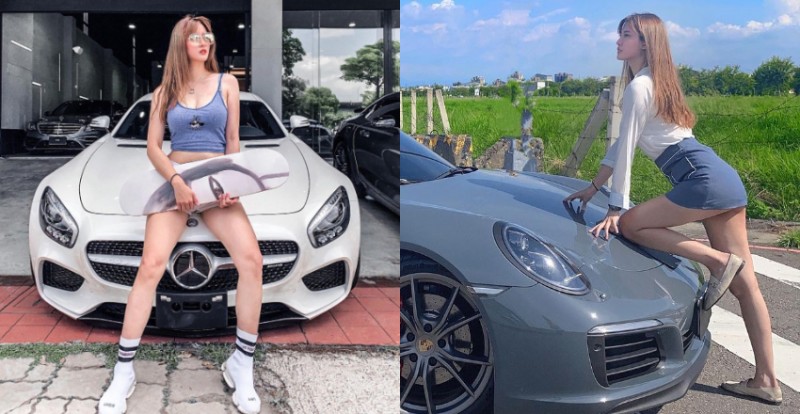 【博狗扑克】中古車正妹業務「Elly Lin」身材一級棒　香車配美人通通送給你