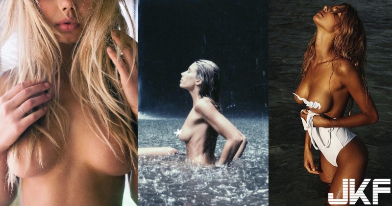 【博狗扑克】小賈前女友瀑布下「全裸曬Ｃ奶」！百萬網友看了都直呼噴鼻血啦！