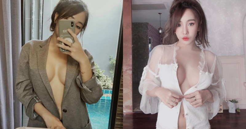 【博狗扑克】中空才是正義！「白皙巨乳妹」穿衣服就愛露奶，日常不穿bra只是小意思！