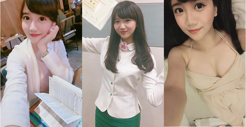 【博狗扑克】甜美銀行員原來是隱乳！「爆乳小隻馬」身材讓網友想立刻存兩億進去…