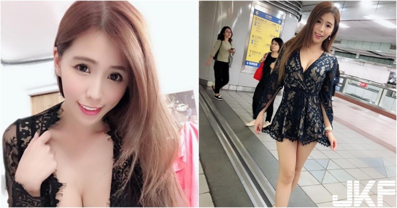 【博狗扑克】台北捷運站捕捉「蕾絲美乳妹」，超火辣視覺享受路人都忍不住駐足～