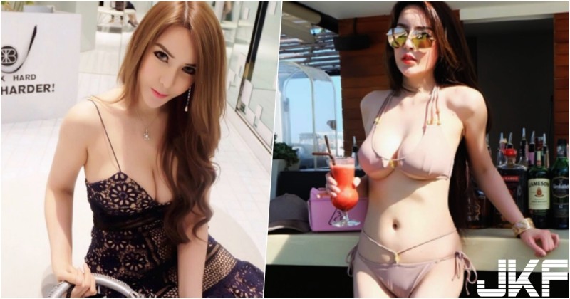 【博狗扑克】精品店「爆乳貴婦」身材超猛！到海邊大秀三點式比基尼「渾圓水滴奶」！