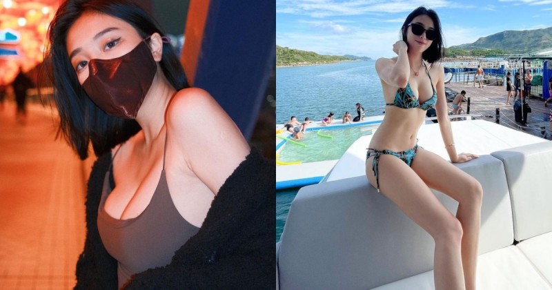 【博狗扑克】香港正妹「爆乳長腿」秀不停！細肩帶背心挺「渾圓美胸」，壞壞的最有魅力！