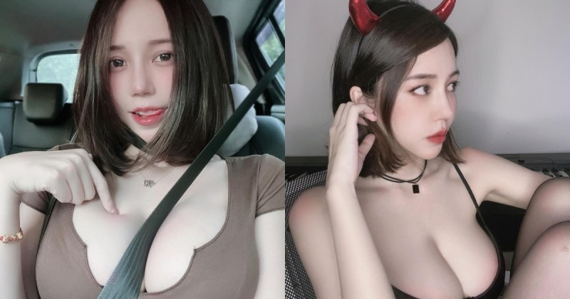 【博狗扑克】車技一流女主播！「白嫩巨乳」緊夾安全帶，調皮吐舌：這樣夠安全嗎