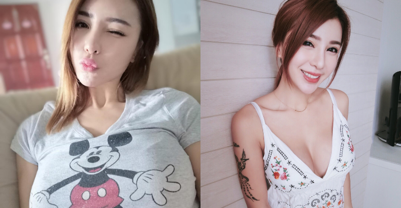 【博狗扑克】真的好大！「巨乳妹子」兩個手掌也罩不住　衣服圖案「被奶球撐壞」！