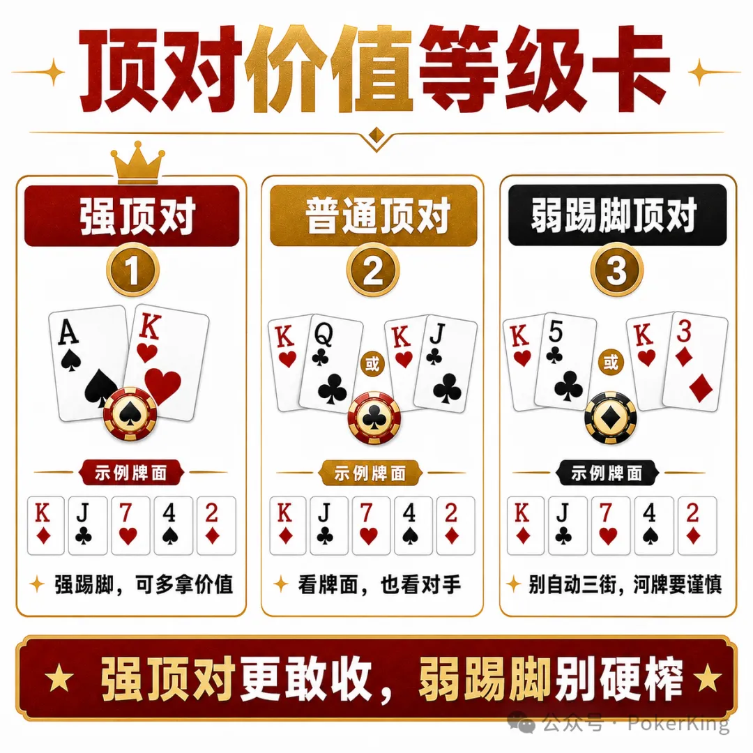 【EV扑克】中了顶对，到底该下几条街？别一把就软了