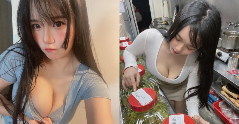 【博狗扑克】大眼正妹「寶7」無辜臉下卻擠邪惡炸彈，「軟嫩巨乳」直接蹦出領口