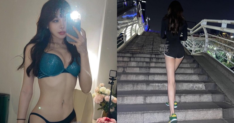 【博狗扑克】天橋上驚見「熱褲長腿正妹」！細腰翹臀「逆天比例」太犯規，正面美乳也超辣！