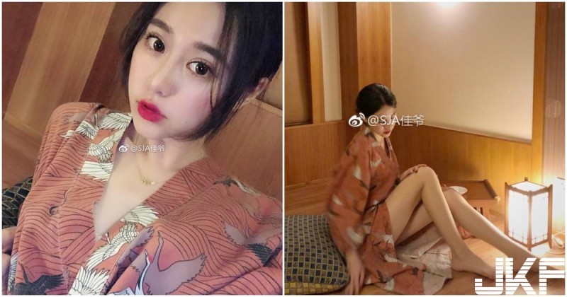 【博狗扑克】正妹日本旅遊「火辣誘惑」，撩起浴衣露出「逆天美腿視角」！