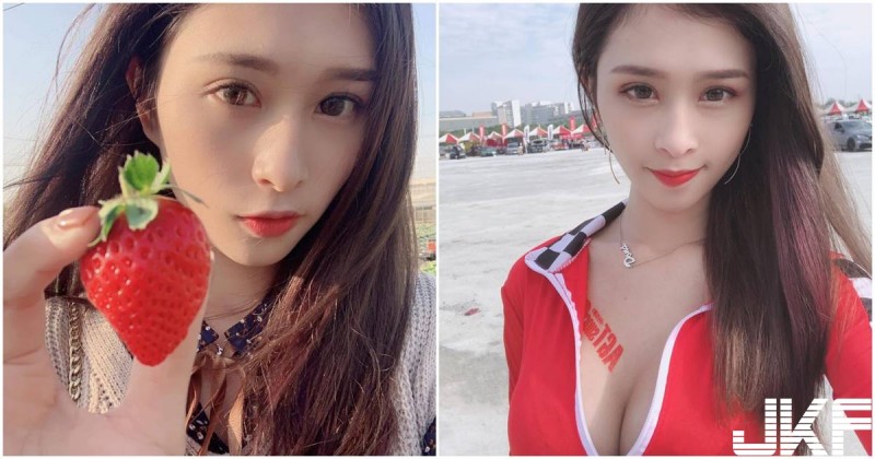 【博狗扑克】採草莓遇見「超性感辣模」，正妹羽潔「小巧臉蛋」比草莓還甜了！