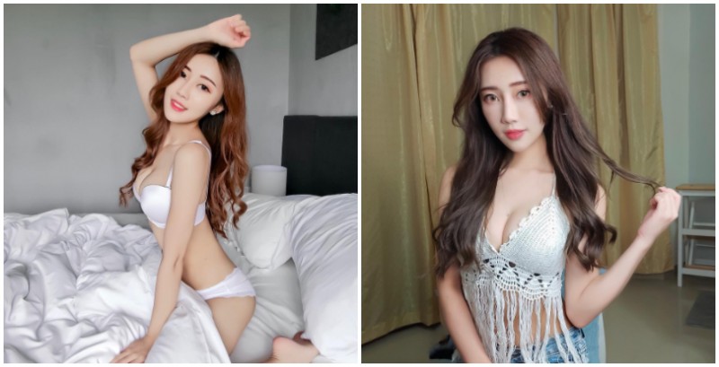 【博狗扑克】「氣質正妹」在床上小露深溝！惹火曲線加上勾人電眼，連業配都能耍騷！