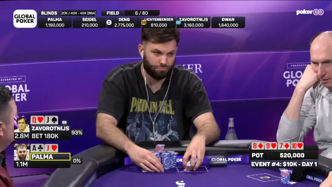 【EV扑克】第二坚果顺子也不敢跟?面对河牌全压,你会像他一样弃牌吗